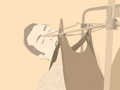Hang man illustration