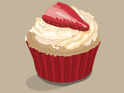 Cupcake canvas design illustration print