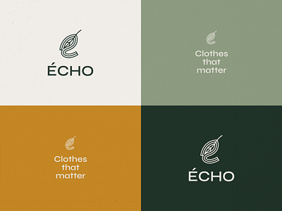 Écho - Concious Brand Logo brand branding clothing colors concious design echo eco ethical fashion logo sustainable