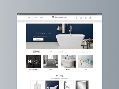 Bathroom Village Shopify store design