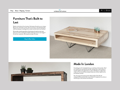 La Maison De Furniture design e commerce minimal shopify
