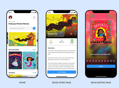 BOOKS-FOR-KIDS IOS APP adobe xd app app design design mobile ui ux