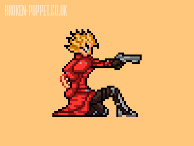 #5 Vash the Stampede | LOVE & PEACE! anime aseprite love and peace pixel pixel art pixelart trigun vash vash the stampede