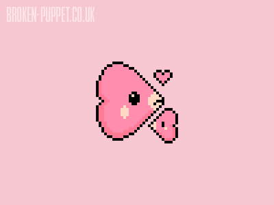 #8 Luvdisc | Everybody's favourite fish Pokemon... aseprite fish gen iii love luvdisc pixel pixel art pixelart pokemon the best pokemon water