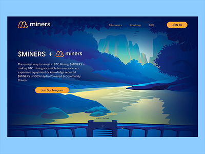 Animation for the landing page (Mining company) animation bitcoin design graphic design landing page logo mining motion graphics ui ui design ux ux design web design