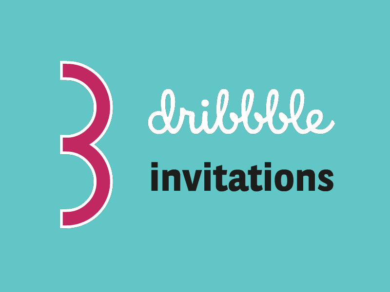 3 Dribbble invitations dribbble giveaway invite stout