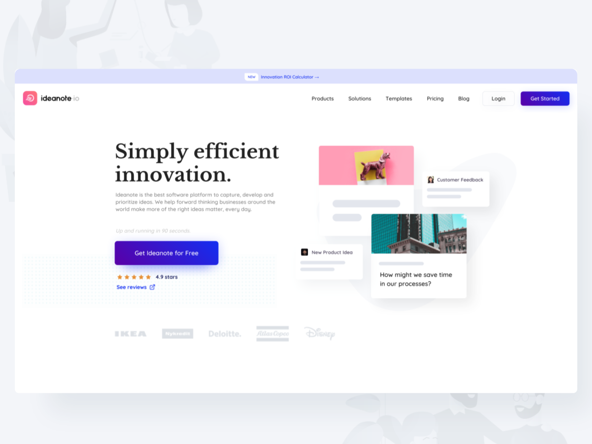 SaaS Landing Page for Idea Sharing Platform by Jakob S. Bo on Dribbble