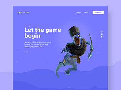 Landing Concept colors design desktop desktop design game game art landing landing design landing page minimal minimalist purple ui ui design user interface web web design