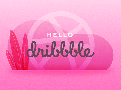 Hello Dribbble branding clean debuts design flat icon identity illustration logo minimal ui ux vector web