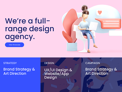 Digital Agency Landing Page Design design graphic design typography ui ux