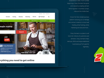 Crazydomain Website UIUX Design