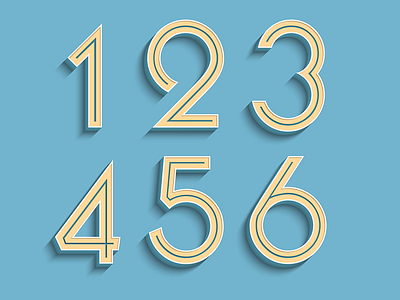 Numbers flat illustrator numbers vector