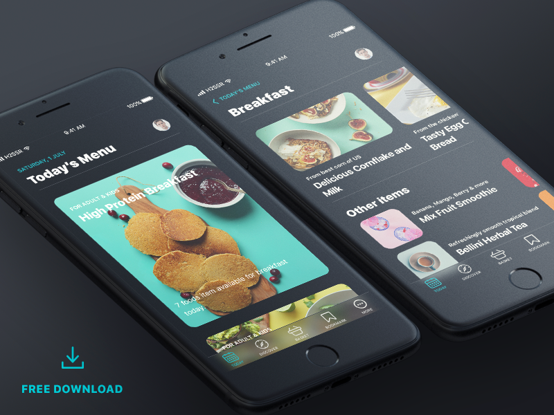 Download Food Dark_iOS 11 by H2ssr Studio on Dribbble