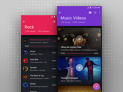 Shangit music app_03 android app black colorful dark design interface music typography ui ux video