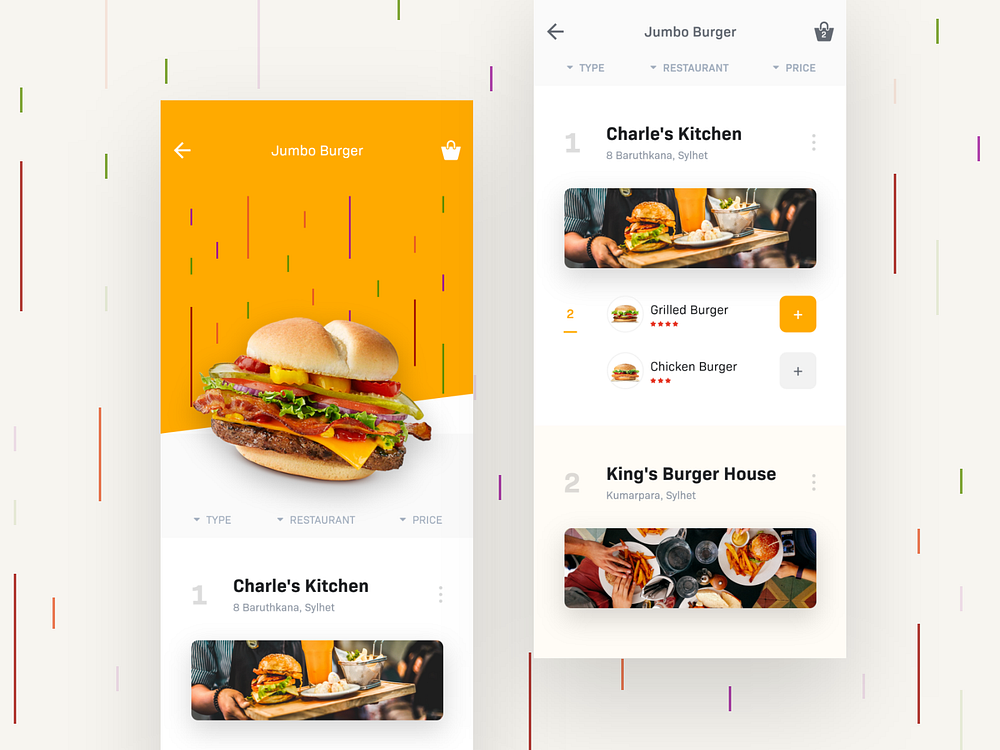 Parachute_Food App by Naskh on Dribbble