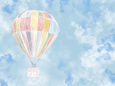 Hot Air Balloons < 1,000s of helium balloons drawing procreate