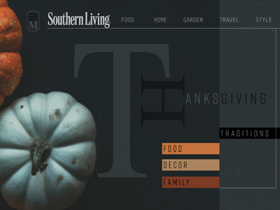 Southern Living Seasonal Landing Page ui design website