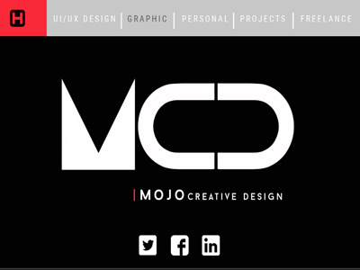 Mojo Creative Design-Personal Landing Page ui design website