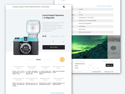 Landing page product lomography