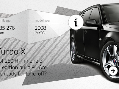 Website key-visual SAAB Turbo X