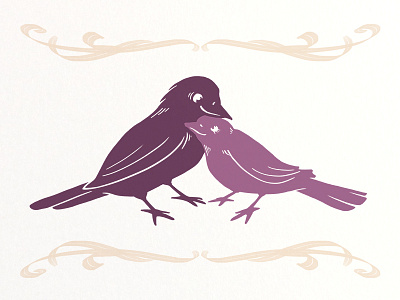 Love birds birds illustration wedding
