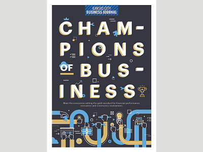 2017 Champions of Business special section cover idea awards news design