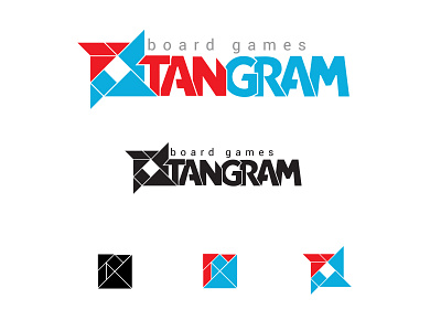 Tangram - board games board games geometry logo minimalistic square tangram