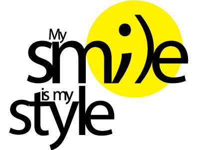My Smile Is My Style emoticon smile smily style typography yellow