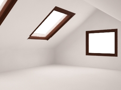 Interior 3d 3ds max attic interior room