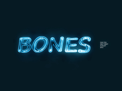 X-Ray text blue bones text typo x ray