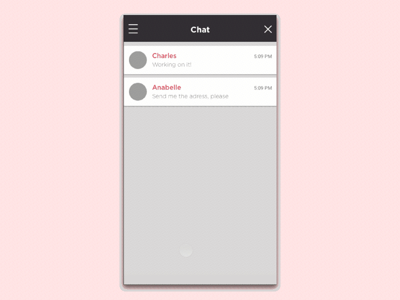 013 UI Daily Challenge - Direct Messaging 100 100uichallenge challenge dailyuichallenge design direct interaction messaging motion ui ux