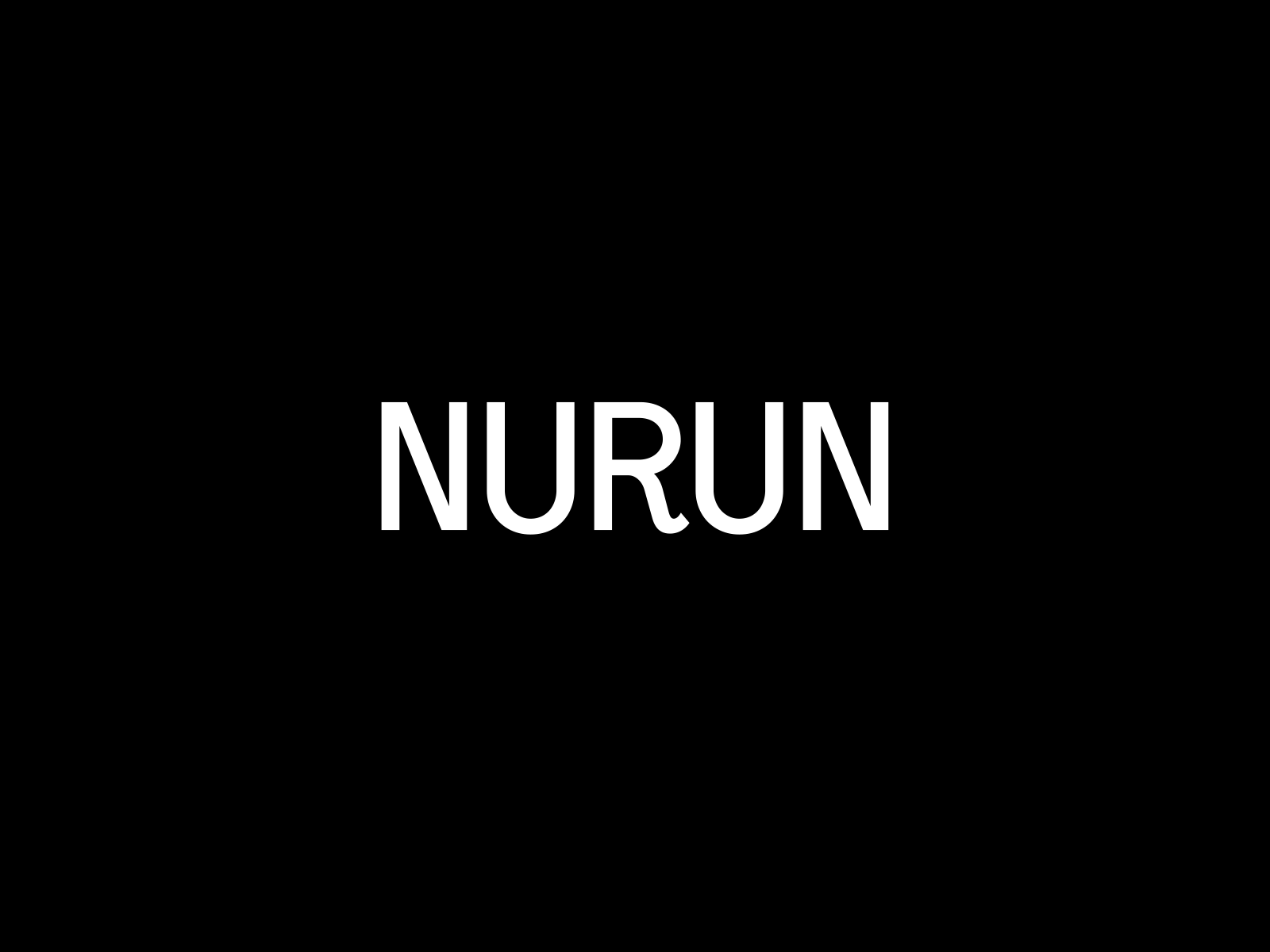 Nurun - morphing logo animation exploration animation black and white branding design graphic language logo logotype minimal morphing variable font