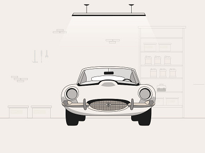 My Garage automotive car ecommerce garage graphic design illustration