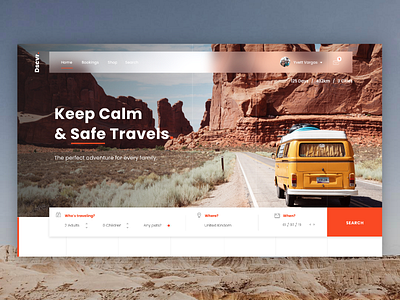Dscvr booking design ecommerce graphic design homepage travel web design xd