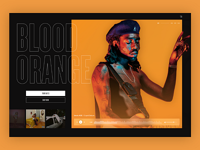 Blood Orange blood orange ecommerce graphic design music web design