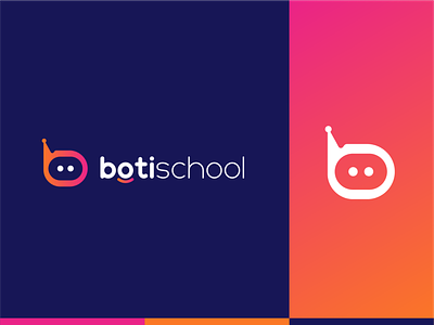 Boti.school app branding color palette colorful education flat icon illustration logo school service typography web website