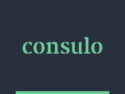 Consulo cut away finance green logo wordmark