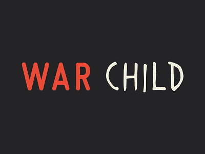 War Child Concept black child logo mark red war