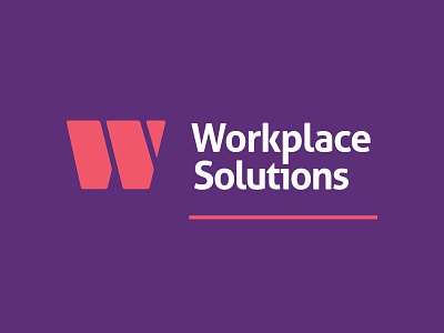 Workplace Solutions aller icon logo mark orange purple type w