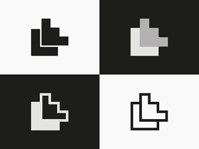 LF Logo Exploration icon letterforms outline shape solid