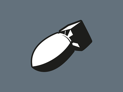 Ban The Bomb black white bomb icon illustration missile