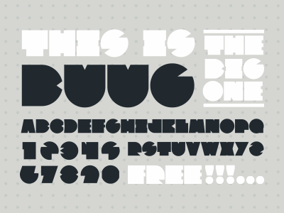 Buug Typeface font free letter type typeface