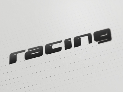 Racing lettering logotype racing speed type
