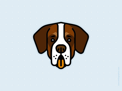Bernard animal dog illustration logo
