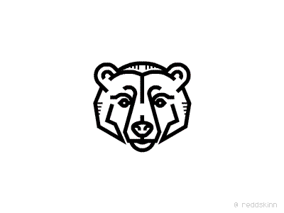 Bear bear linework logo vector wild