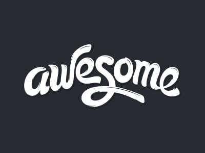 Awesomedribb calligraphy lettering.type logo