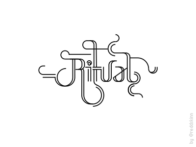 Ritual v1 fancy flowery lettering type