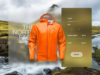 Product Card | The North Face outwear product card product design ui ux web design