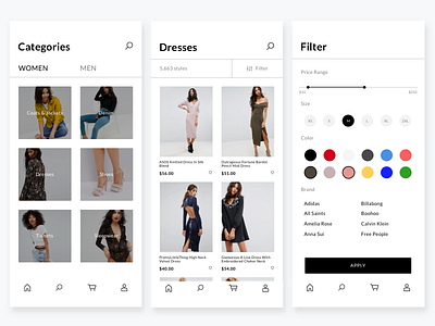 LUNA: An Ecommerce Mobile App Concept categories challenge color ecommerce filter iphonex landing mobile mobile app price product page shopping