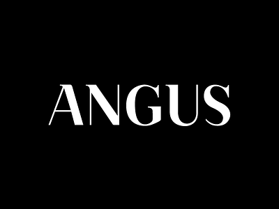 ANGUS angus black and white brand branding braziliandesigner identity logo meat sophistication typography